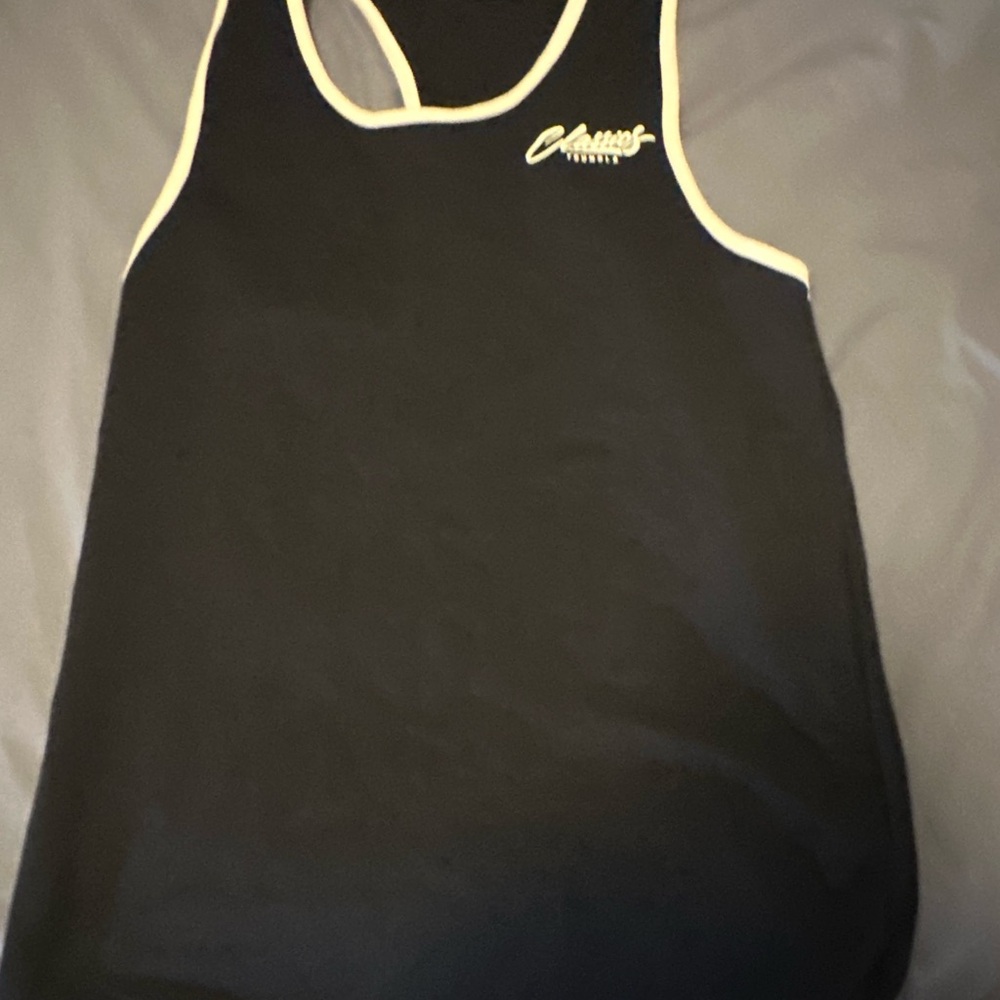 YoungLA Black Tank Top with White Trim